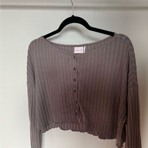 Women's textured cardigan button up - Out from Under